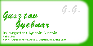 gusztav gyebnar business card