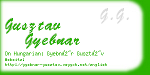 gusztav gyebnar business card